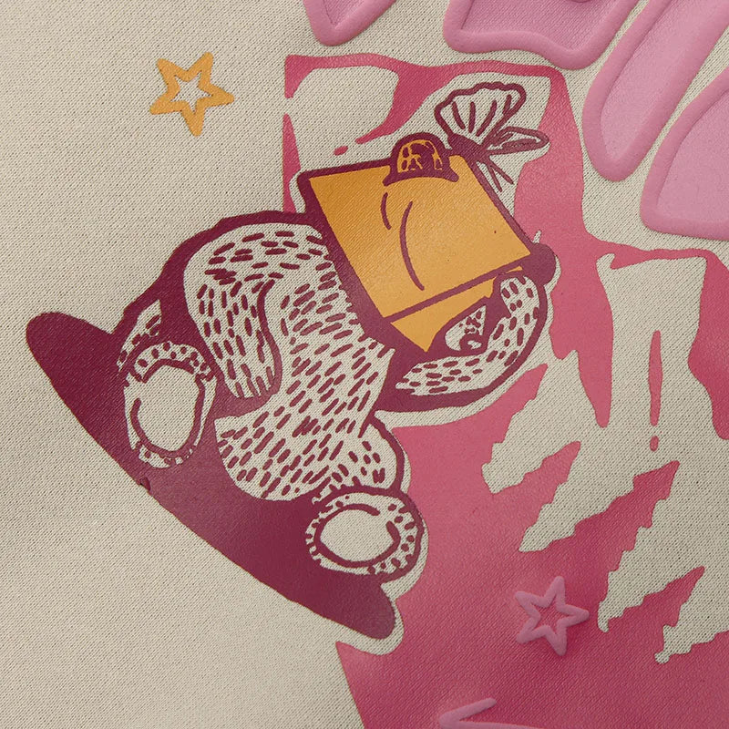 PINERS 2025 men's hoodie featuring heart letter print, streetwear style, cotton fleece fabric, hooded pullover for autumn.