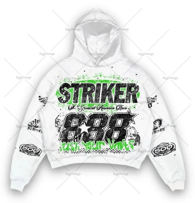 PINERS 2024 American style hoodie with letter print, pullover sweatshirt, Harajuku retro fashion, high street casual wear